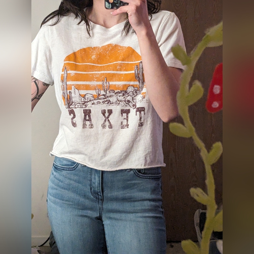 Texas Desert White Crop Top